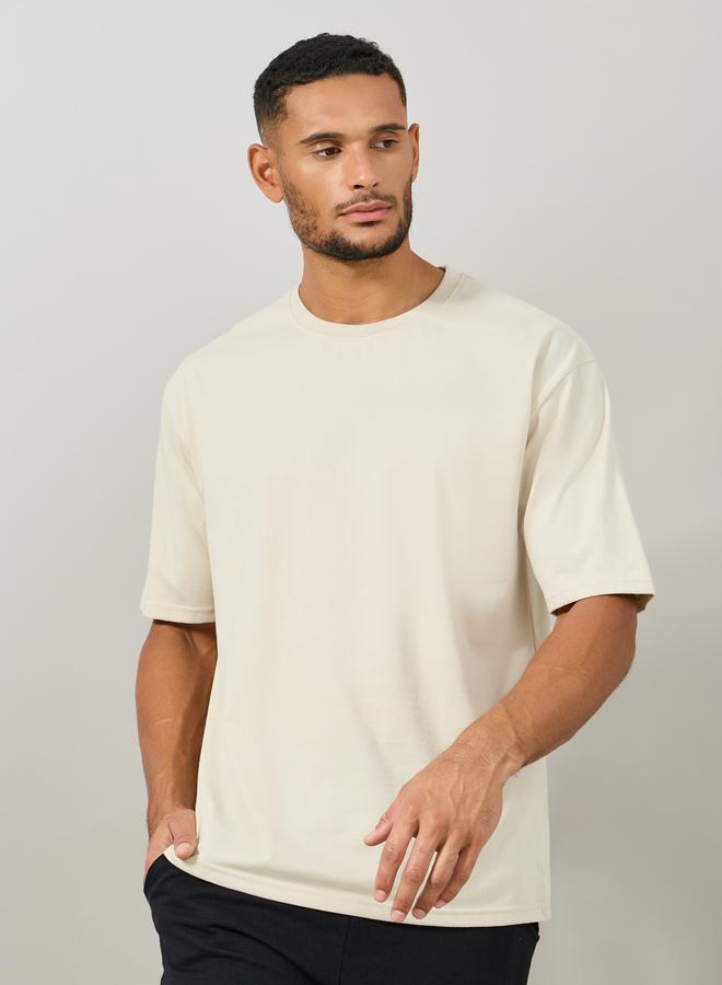 ستايلي تيشيرت فضفاض بطبعة هندسية - Image 1